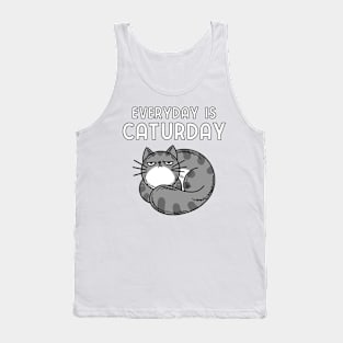 Everyday Is Caturday - Angry Cat Face Tank Top